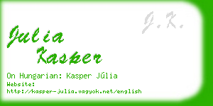julia kasper business card